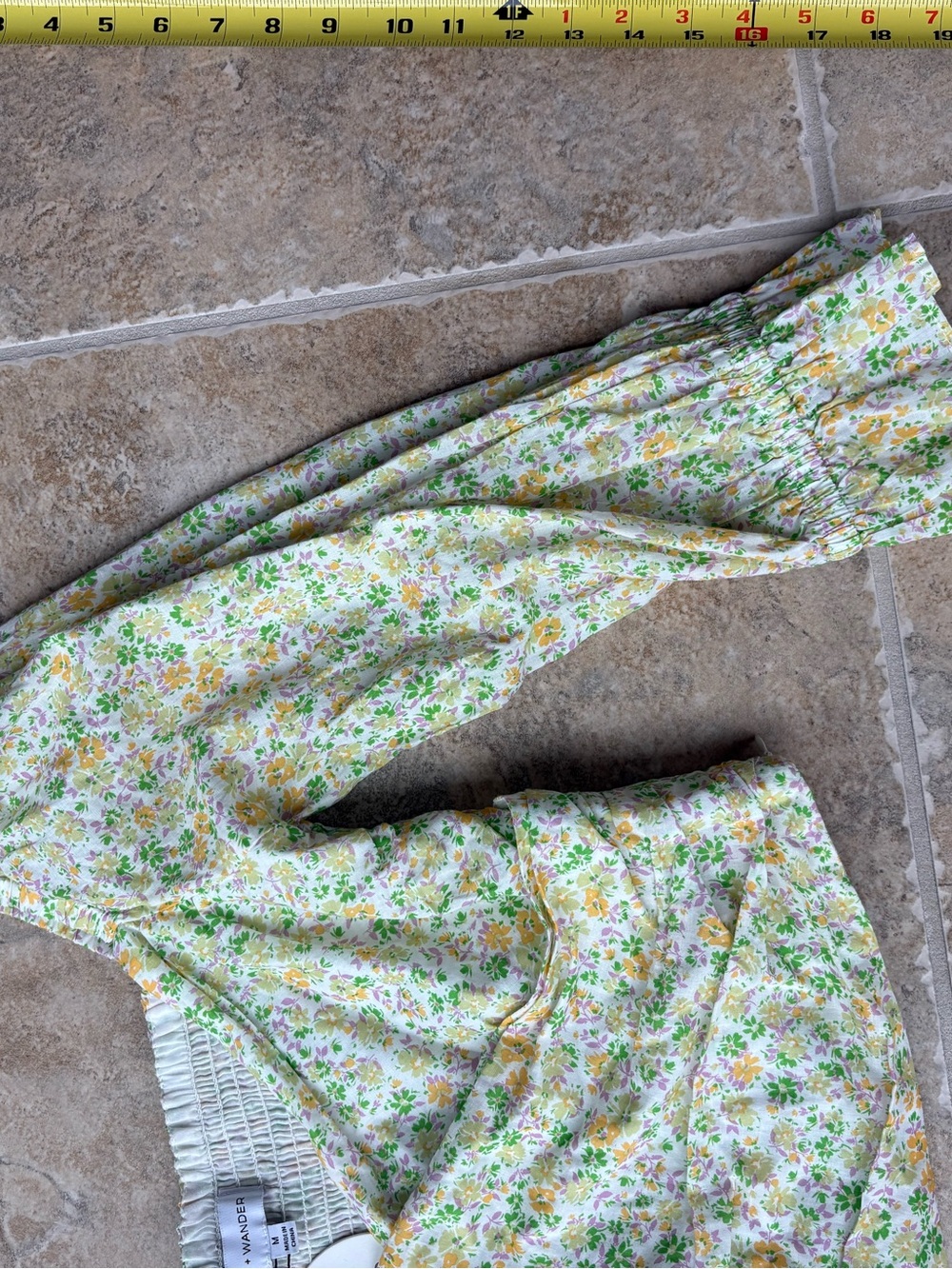 Lost + Wander Floral Wrap Crop Top $88 Medium NWT Puff Sleeve Boho M - Picture 11 of 14